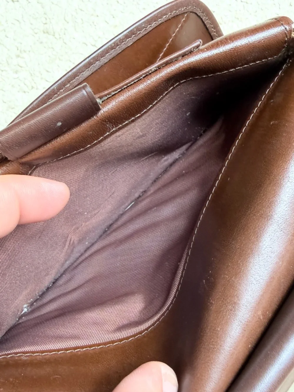 Dooney & Bourke All-Weather Leather kiss-lock Wallet Pebbled Leather Brown
